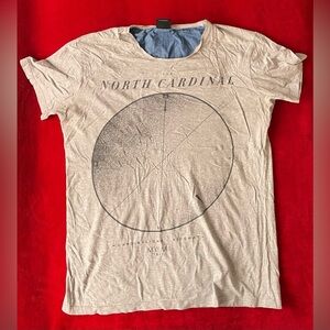 Autonomy Men's Short Sleeve North Cardinal Pullover Gray T-Shirt Size: L